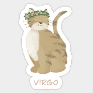 Virgo cat zodiac sign Sticker